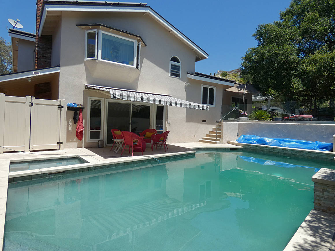 pool from firepit area